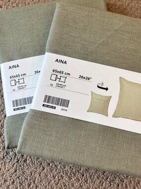 IKEA Aina Cushion Covers - BNWT Sage colour, 26" x 26"